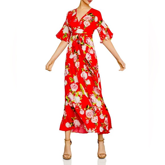 BCBGMAXAZRIA Rose Bloom Maxi Dress - New with tags - Picture 1 of 16